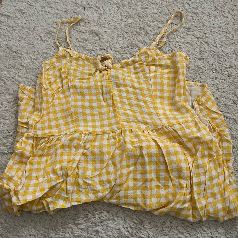 H&M Divide Yellow and White Dress